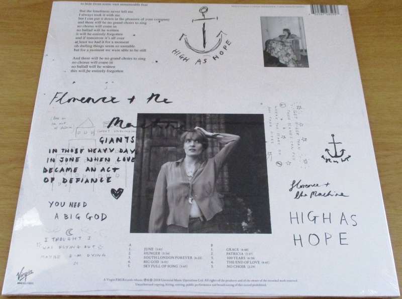 FLORENCE + THE MACHINE High As Hope Standard LP VINYL RECORD