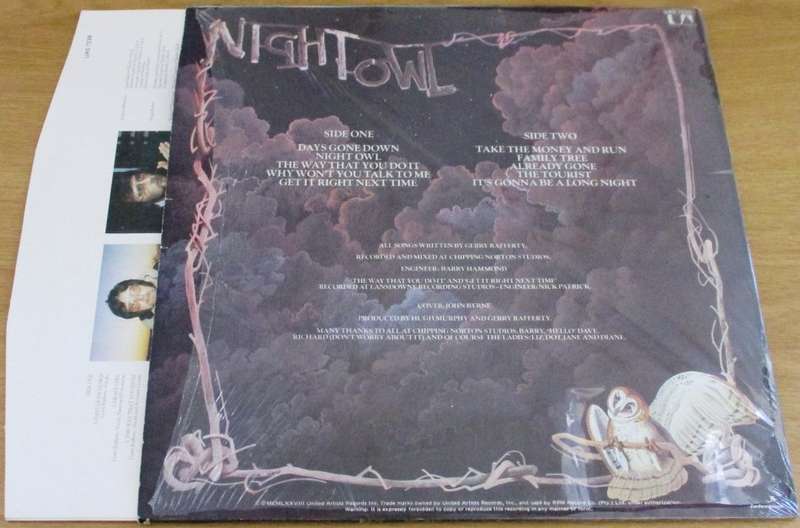 GERRY RAFFERTY Night Owls LP VINYL RECORD