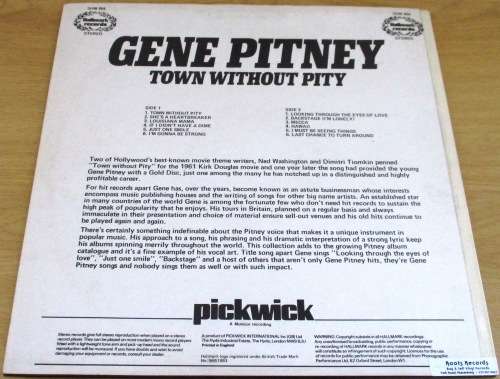GENE PITNEY Town Without Pity LP VINYL RECORD