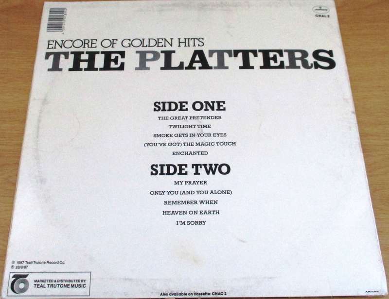 THE PLATTERS Encore of Golden Hits LP VINYL RECORD