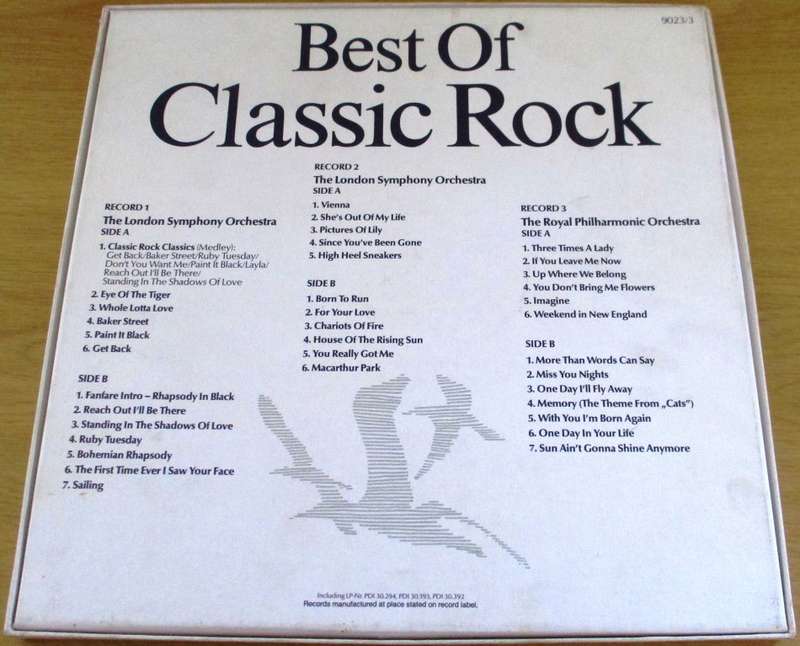 BEST OF CLASSIC ROCK The London Symphony Orchestra 3xLP VINYL RECORD