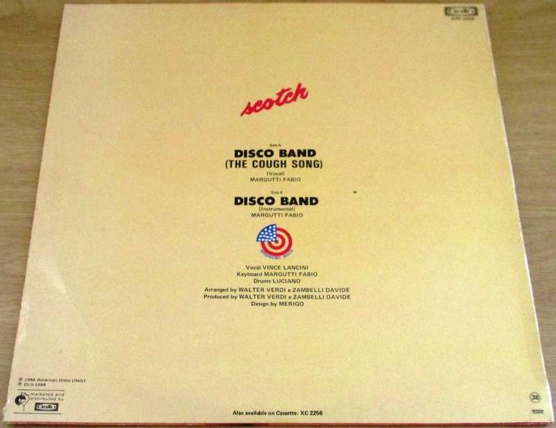 SCOTCH DISCO BAND The Cough Song LP VINYL RECORD