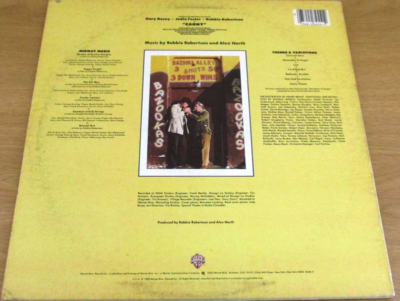 CARNY O.S.T. LP VINYL RECORD