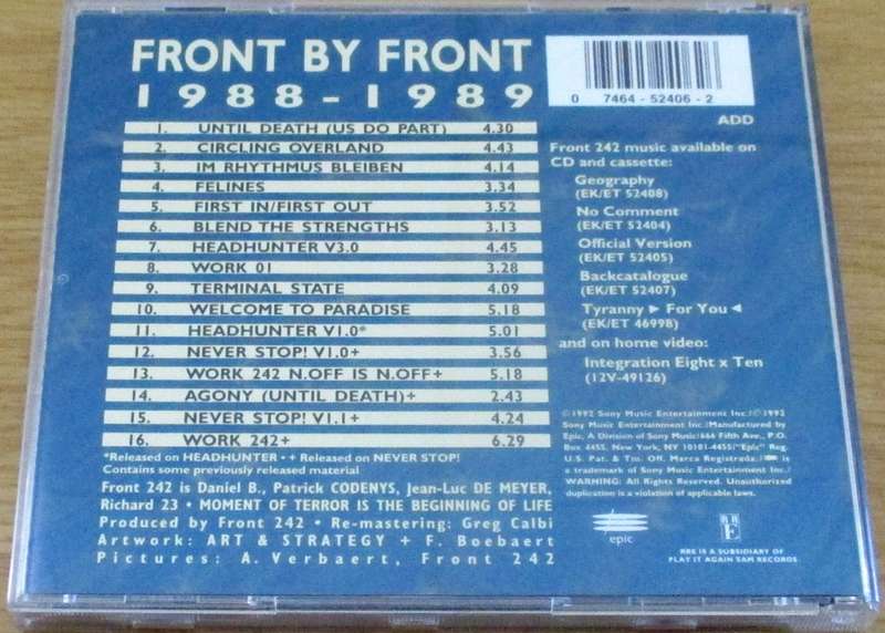 FRONT 242 Front by Front CD  [Industrial Rock / EBM]