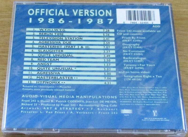 FRONT 242 Official Version CD  [Industrial Rock / EBM]