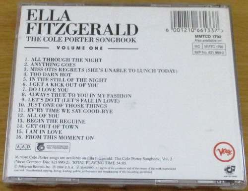 ELLA FITZGERALD The Cole Porter Songbook CD  [msr]