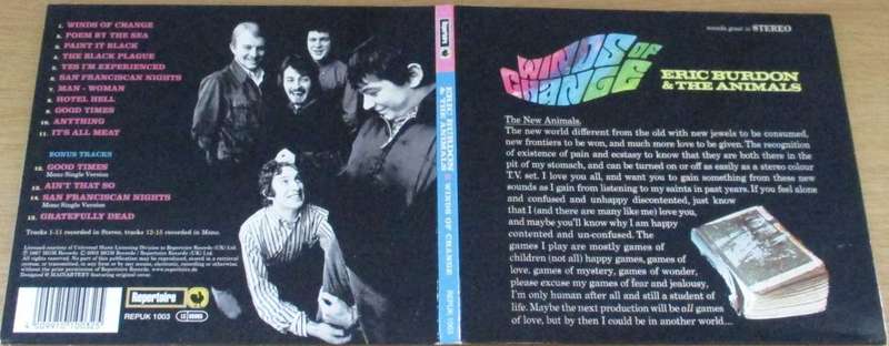 ERIC BURDON AND THE ANIMALS Winds of Change CD  [msr]