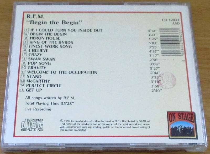 R.E.M. Begin the Begin CD  [msr]