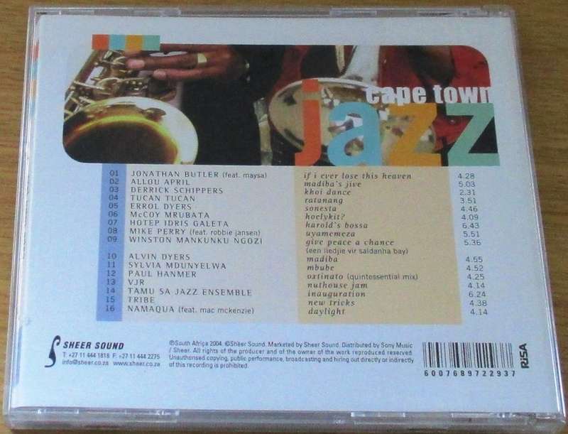 CAPE TOWN JAZZ CD [SHELF V Box 6]