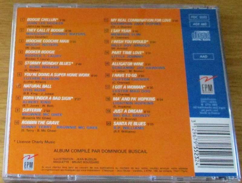 100% BLUES John Lee Hooker / Muddy Waters etc CD [SHELF V Box 6]