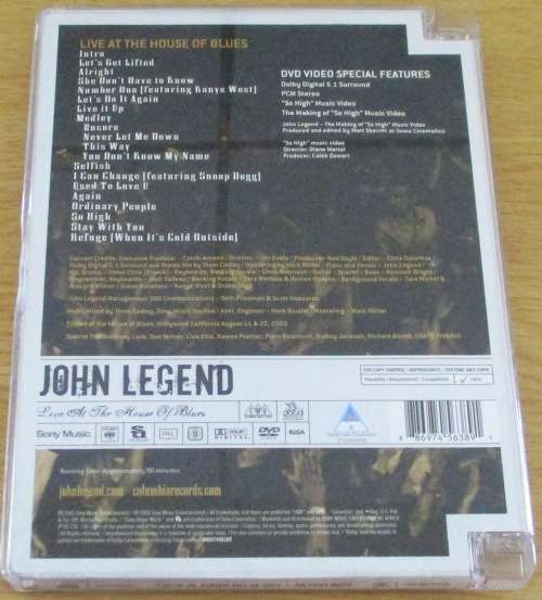 JOHN LEGEND  Live at the House of Blues DVD