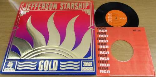 JEFFERSON STARSHIP Gold LP  + 7` UK Pressing VINYL RECORD
