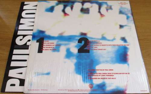 PAUL SIMON Hearts and Bones South African Pressing VINYL RECORD
