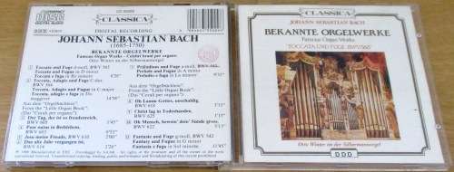 JOHANN SEBASTIAN BACH Bekannte Orgelwerke Famous Organ Works CD  [Classical Box 2]