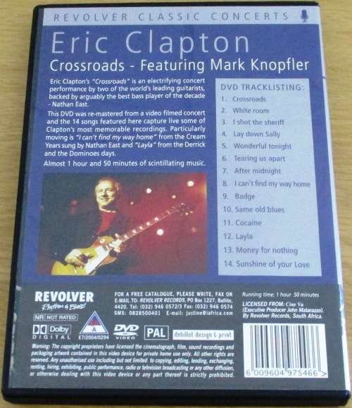ERIC CLAPTON Crossroads DVD