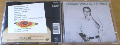 LEONARD COHEN Live Songs CD [SHELF G x 19]