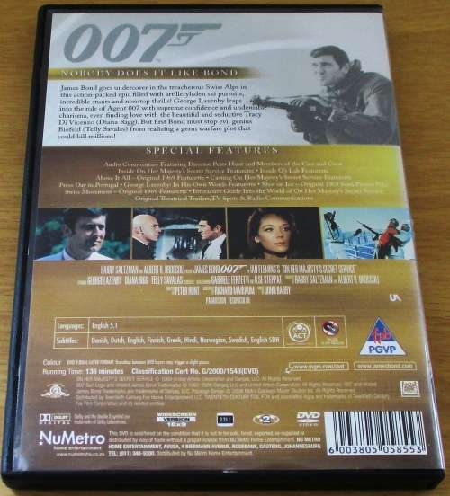 CULT FILM: 007 On Her Majesty`s Service 2xDVD Ultimate Edition [DVD BOX 8]