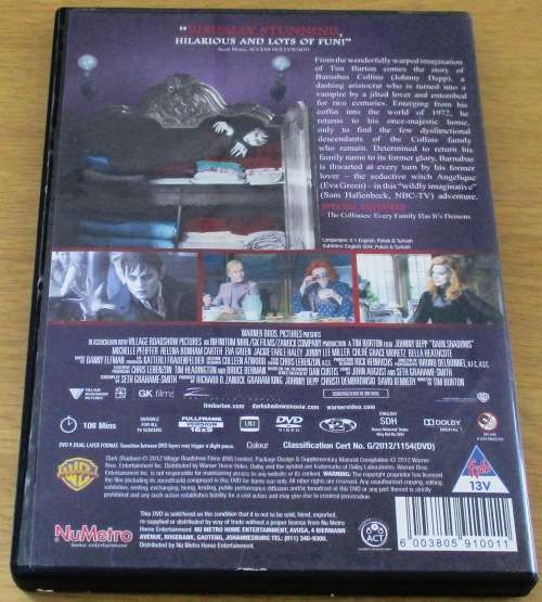 CULT FILM: Dark Shadows JOHNNY DEPP  [DVD BOX 8]