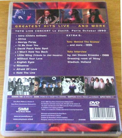 TOTO Greatest Hits Live