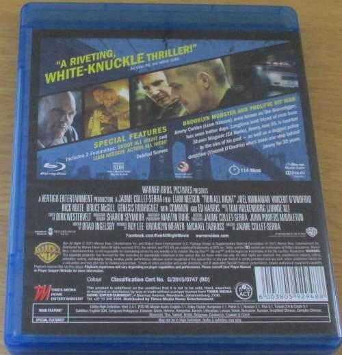 RUN ALL NIGHT Liam Neeson Blu Ray   [BLU RAY SHELF]
