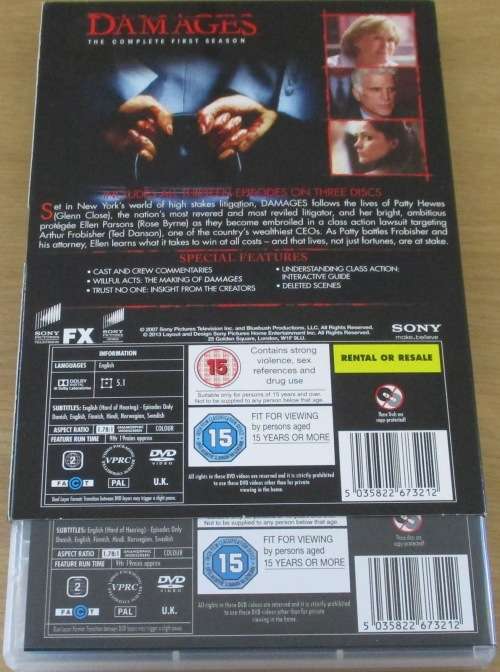 DAMAGES The Complete First Season Glenn Close DVD [BOX]