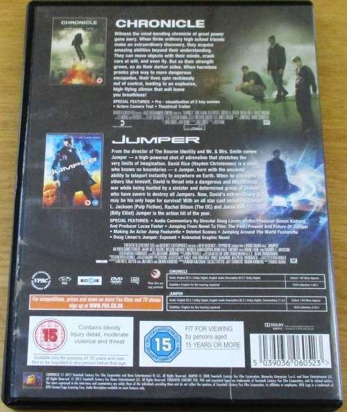 CHRONICLE + JUMPER 2 FILM COLLECTION [DVD BOX 10]