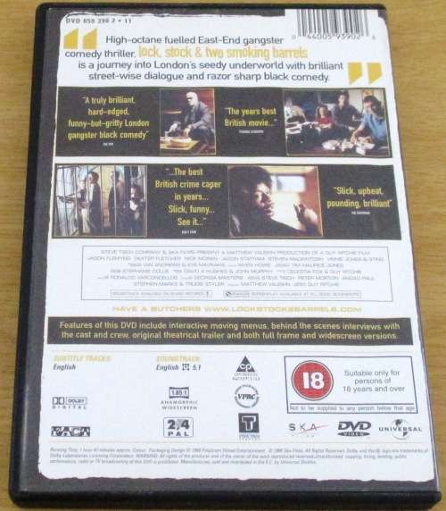 CULT FILM: LOCK STOCK AND TWO SMOKING BARRELS DVD [DVD BOX 6]