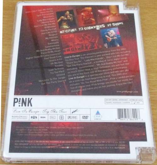PINK  Live in Europe Try This Tour