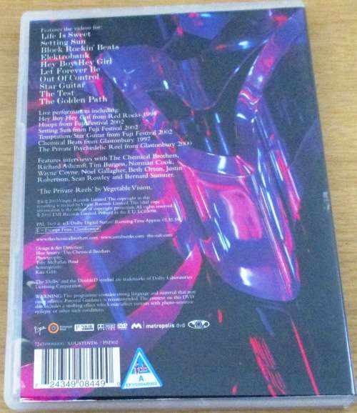 THE CHEMICAL BROTHERS Singles 93-03 DVD