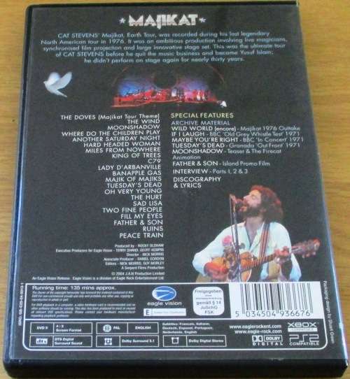 CAT STEVENS Majokat Earth Tour 1976 DVD