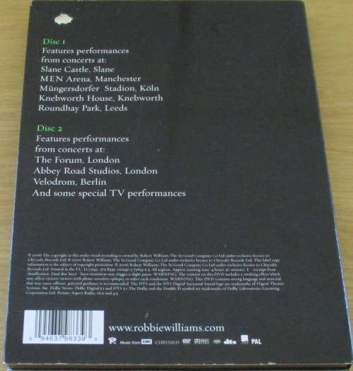 ROBBIE WILLIAMS And Through It All 1997-2006 DVD