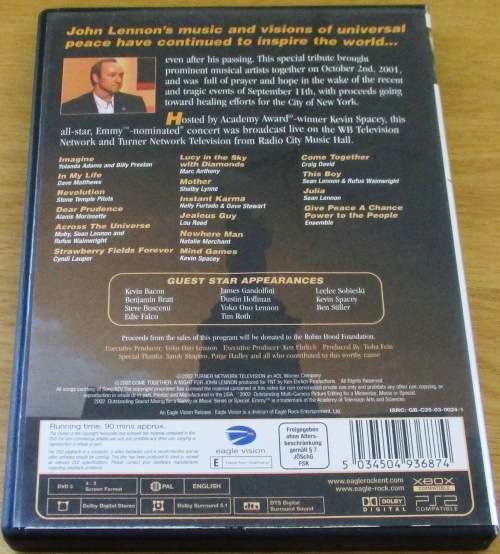 COME TOGETHER A Night of John Lennon`s Words and Music DVD