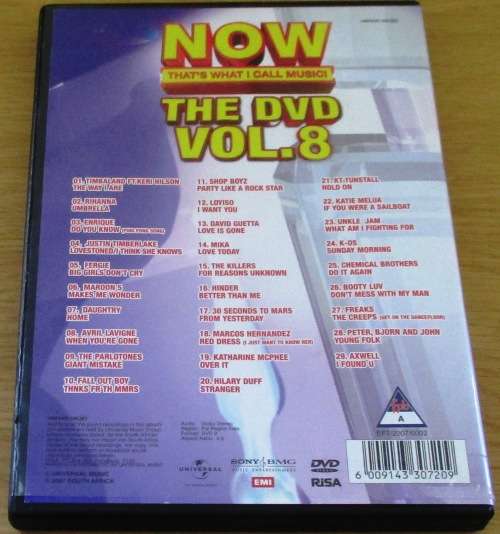 NOW THAT`S WHAT I CALL MUSIC VOL.8 DVD