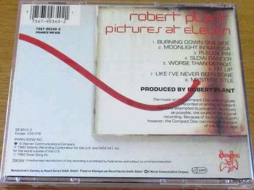 ROBERT PLANT Pictures at Eleven CD [msr]