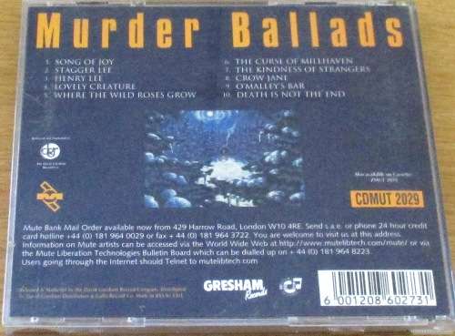 NICK CAVE AND THE BAD SEEDS Murder Ballads CD [msr]