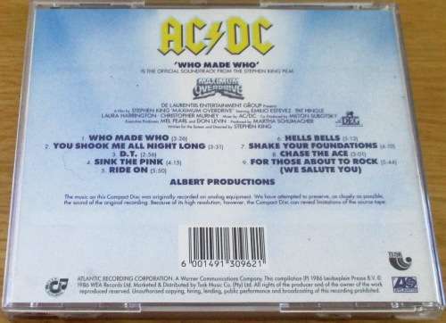 AC/DC Who Made Who CD