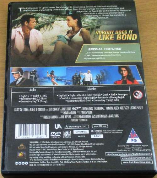 CULT FILM: 007 THUNDERBALL James Bond [DVD BOX 5]