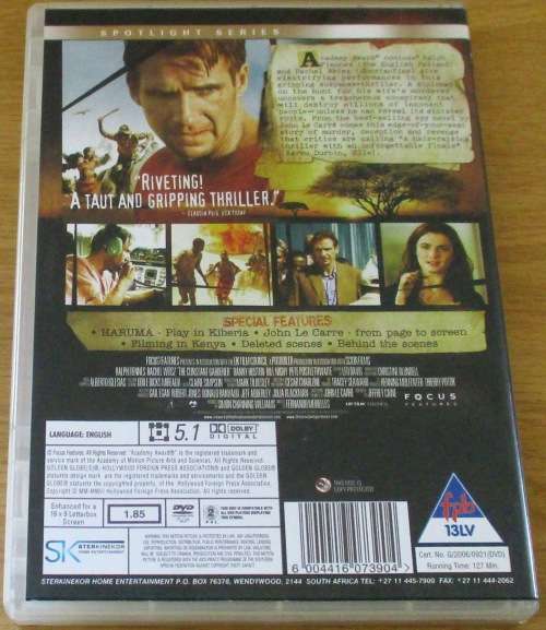 CULT FILM: THE CONSTANT GARDENER  [DVD BOX 7]