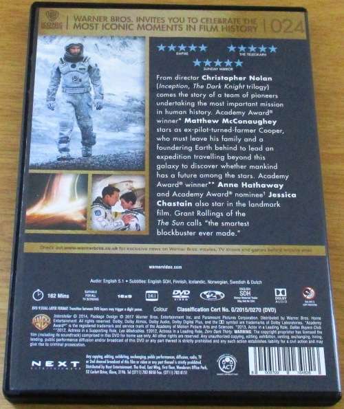 CULT FILM: INTERSTELLAR [DVD BOX 8]