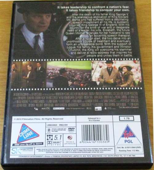 CULT FILM: THE KING`S SPEECH Colin Firth DVD  [DVD BOX 8]