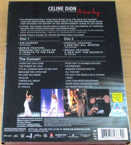 CELINE DION LIve in Las Vegas 2xDVD