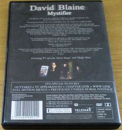 DAVID BLAINE Mystifier [COMEDIAN & MAGICIANS SHELF]