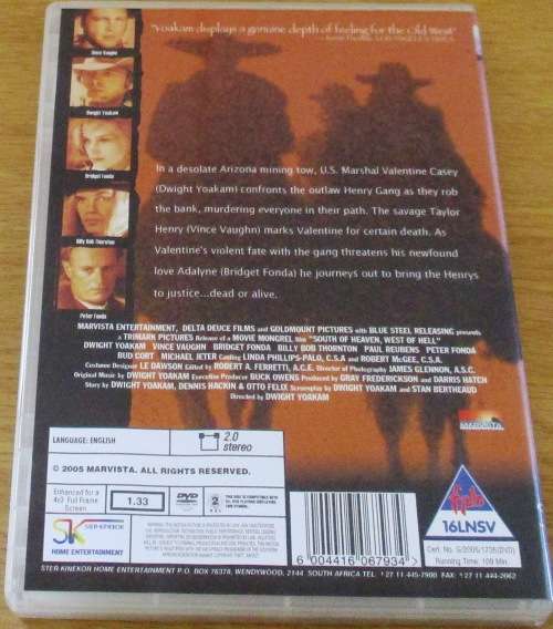 Cult Film: SOUTH OF HEAVEN WEST OF HELL [SHELF D1]
