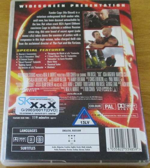 Cult Film: XXX Vin Diesel  [SHELF D1]