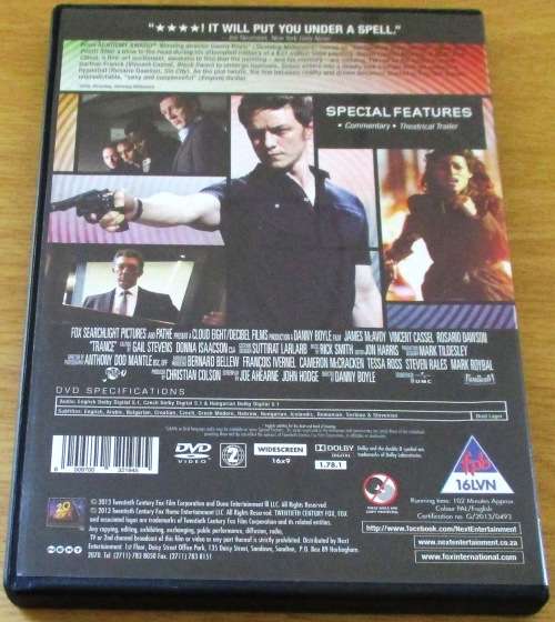 Cult Film: TRANCE James McAvoy [SHELF D1]
