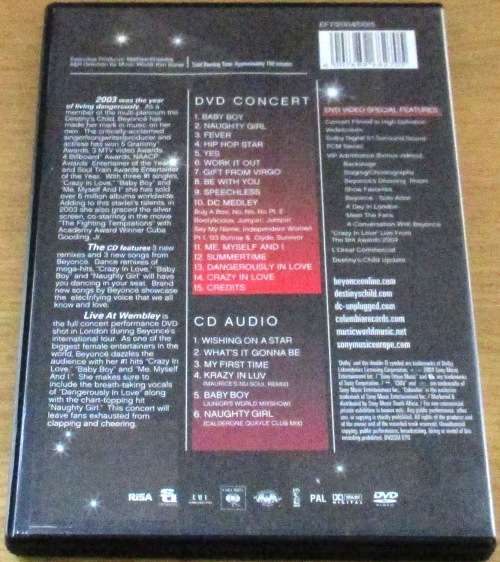 BEYONCE Live at Wembley DVD  [OFFICE DVD SHELF]