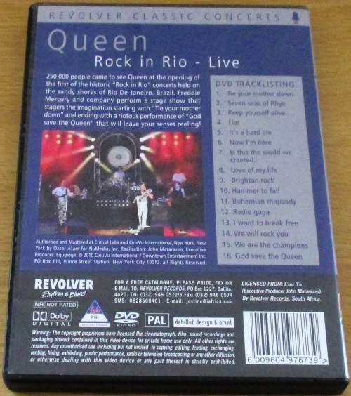 QUEEN Rock in Rio Live DVD  [OFFICE DVD SHELF]
