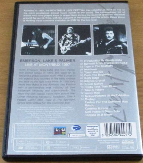 EMERSON LAKE and PALMER Live at Montreux 1997 DVD  [OFFICE DVD SHELF]