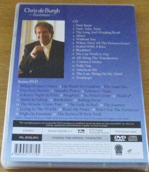 CHRIS DE BURGH Footsteps Deluxe Edition CD+DVD  [OFFICE DVD SHELF]