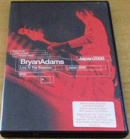 BRYAN ADAMS LIve at the Budokan Japan 2000 DVD  [OFFICE DVD SHELF]
